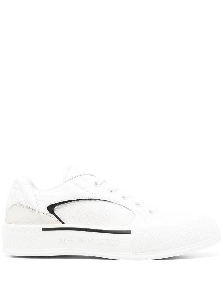 Alexander Mcqueen Skate Deck Plimsoll Leather Sneakers