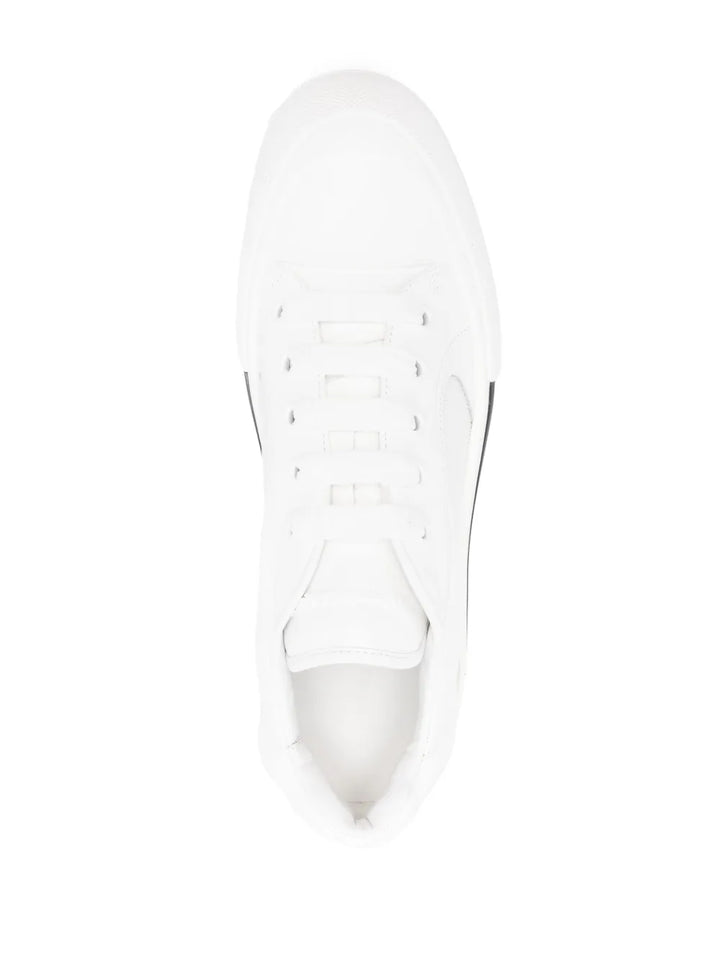 Alexander Mcqueen Skate Deck Plimsoll Leather Sneakers