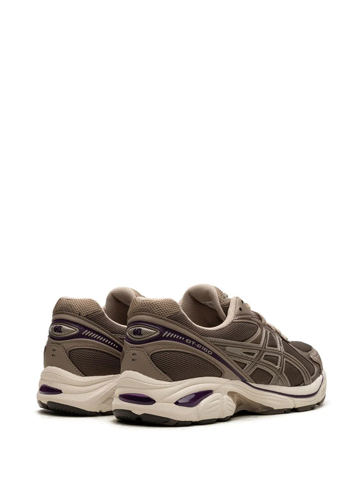 Asics Gt-2160 Dark Taupe Purple Leather Sneakers