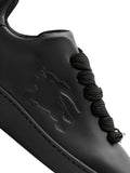 Burberry Box Logo-Embossed Leather Sneakers