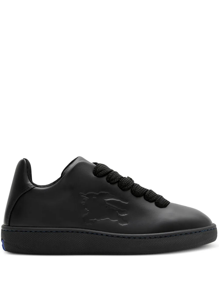 Burberry Box Logo-Embossed Leather Sneakers