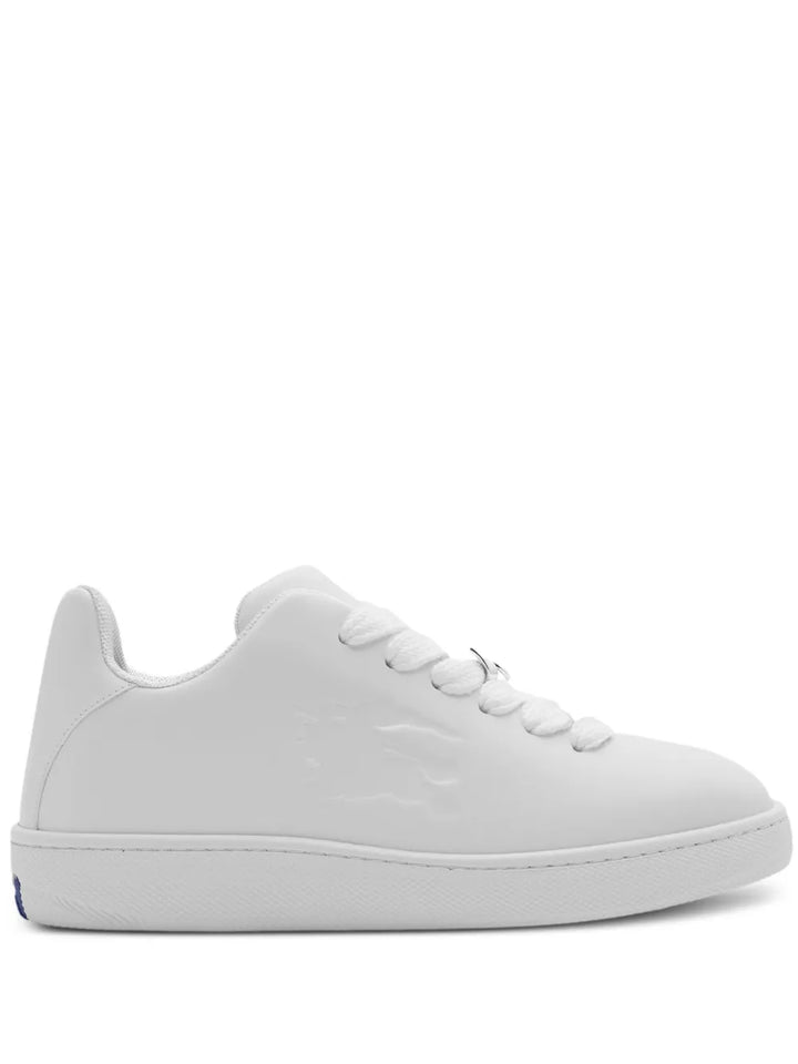 Burberry Box Logo-Debossed Leather Sneakers