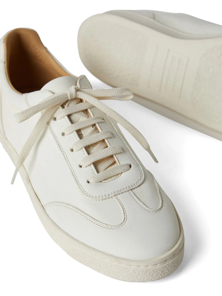 Brunello Cucinelli Logo-Print Panelled Low-Top Sneakers