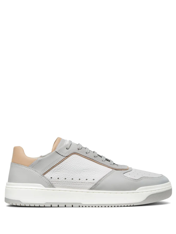 Brunello Cucinelli Logo-Patch Leather Sneakers