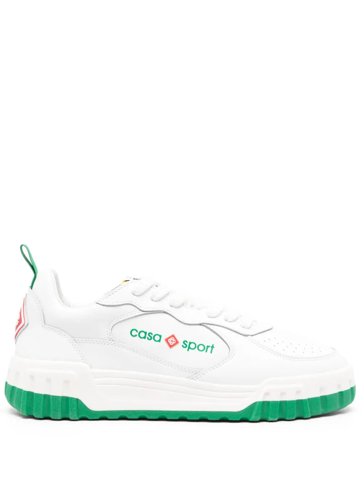 Casablanca Tennis Court Leather Sneakers