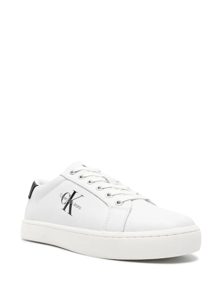 Calvin Klein Jeans Logo-Embossed Leather Sneakers