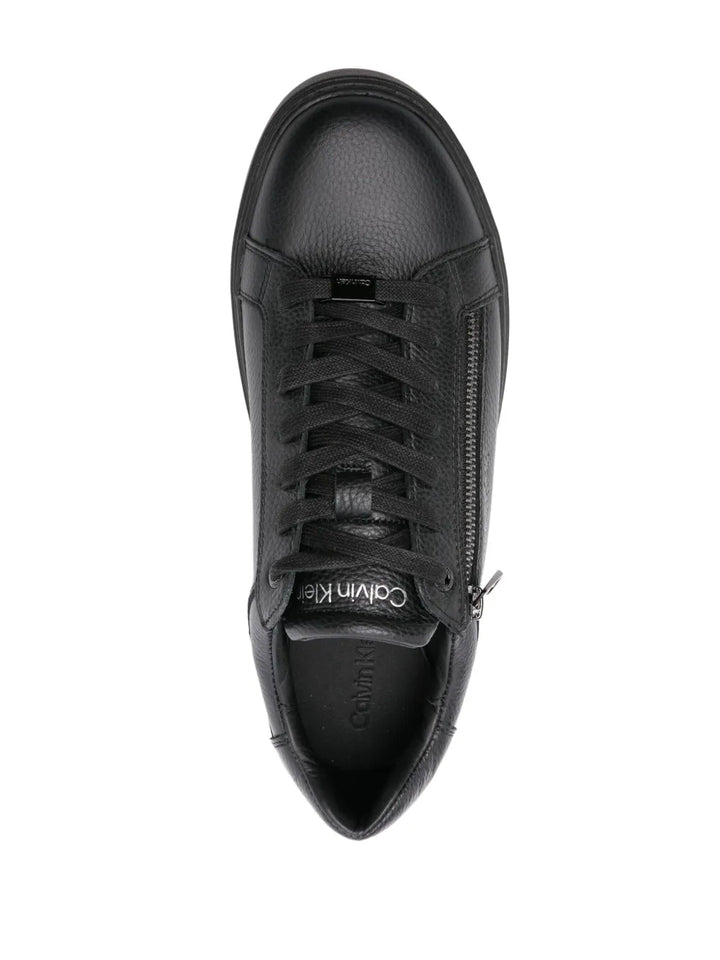 Calvin Klein Logo-Debossed Leather Sneakers