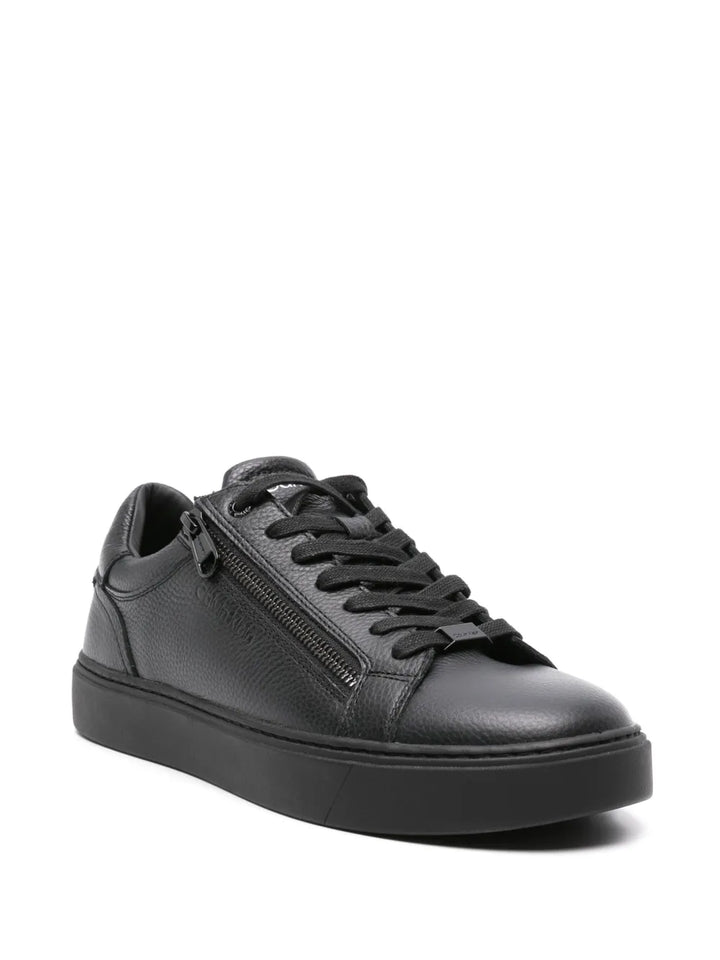 Calvin Klein Logo-Debossed Leather Sneakers
