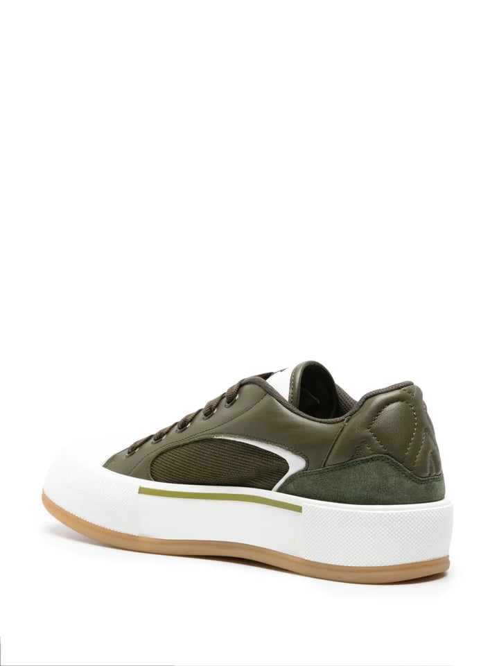 Alexander Mcqueen Deck Plimsoll Leather Sneakers