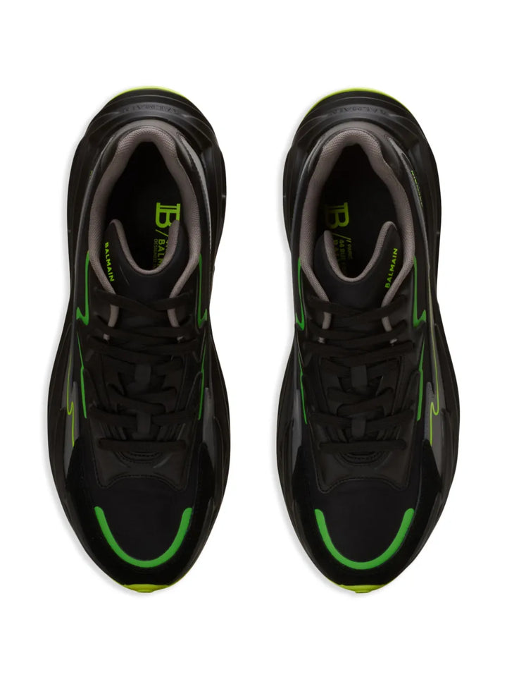 Balmain Run-Row Leather Sneakers