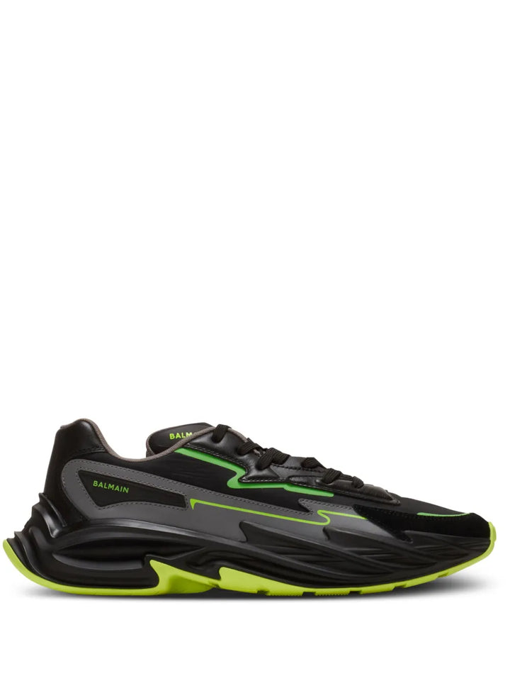 Balmain Run-Row Leather Sneakers