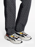 Balmain Run-Row Embossed-Logo Trainers