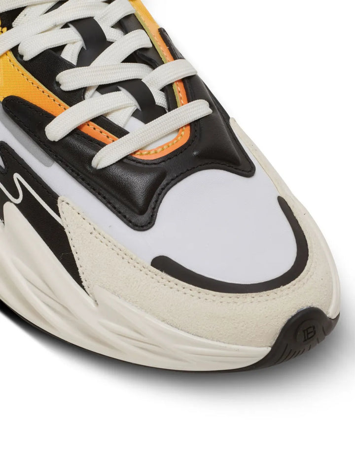 Balmain Run-Row Embossed-Logo Trainers