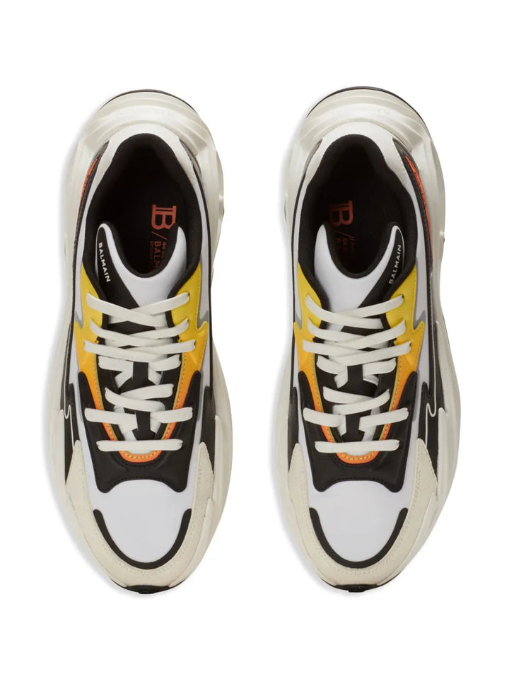 Balmain Run-Row Embossed-Logo Trainers