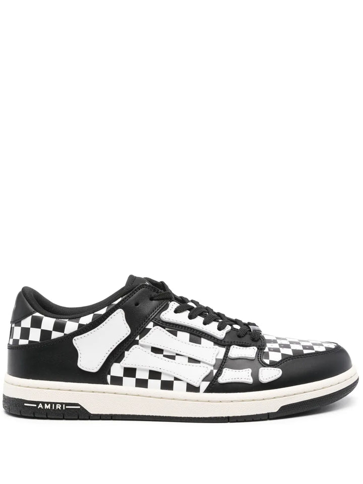 Amiri Skel Top Low Check-Pattern Sneakers