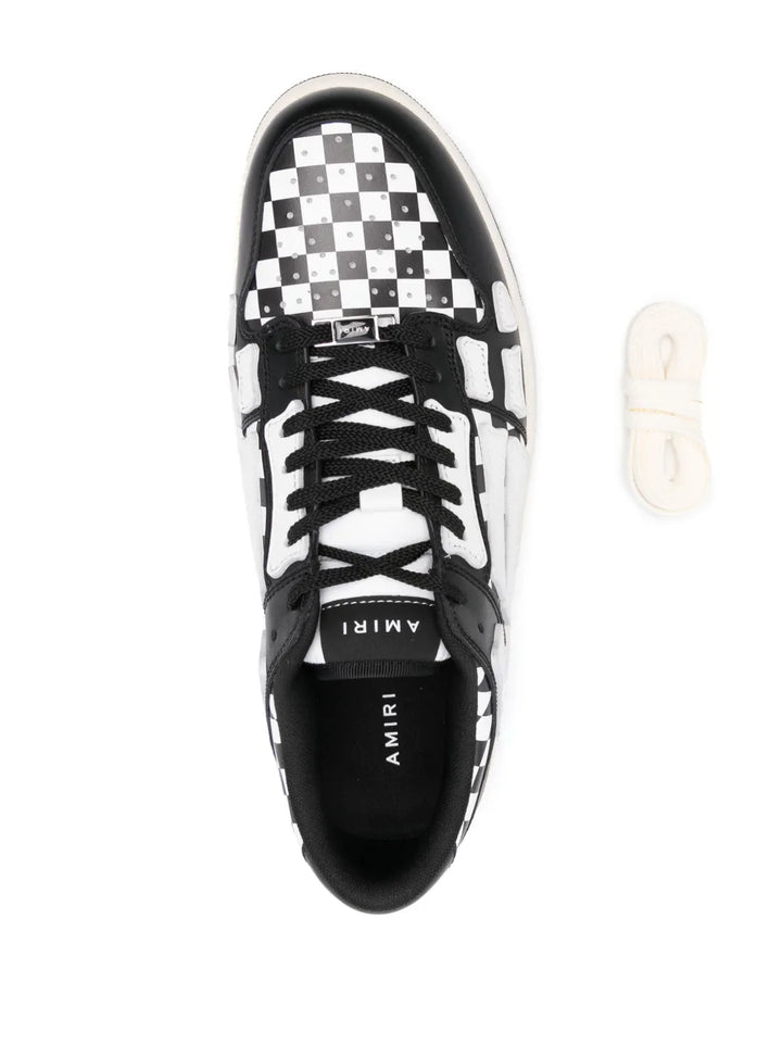 Amiri Skel Top Low Check-Pattern Sneakers