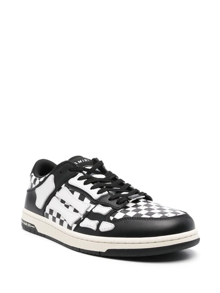 Amiri Skel Top Low Check-Pattern Sneakers