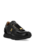Billionaire Crocodile-Embossed Leather Sneakers