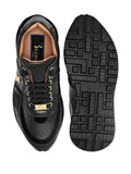 Billionaire Crocodile-Embossed Leather Sneakers