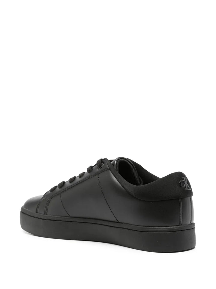 Calvin Klein Jeans Debossed-Logo Leather Sneakers