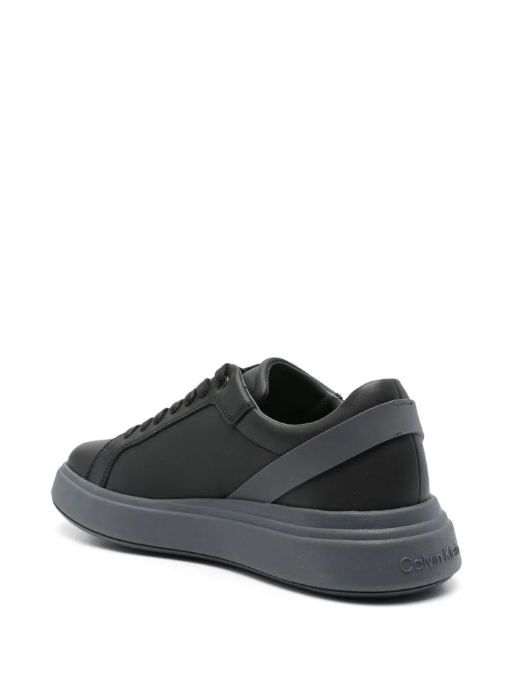 Calvin Klein Logo-Plaque Leather Sneakers