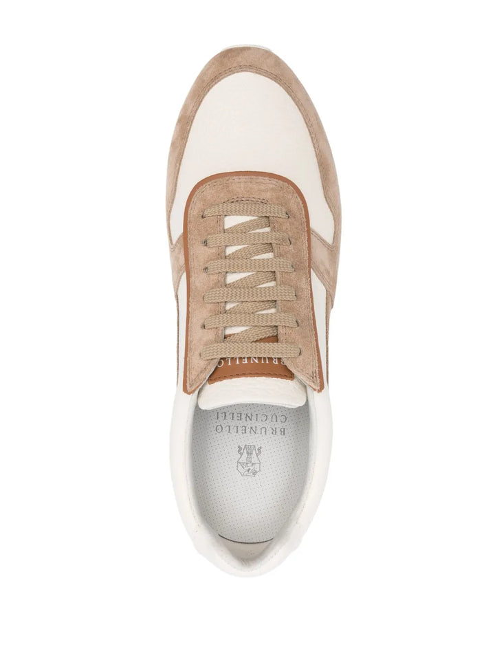 Brunello Cucinelli Panelled Leather Sneakers