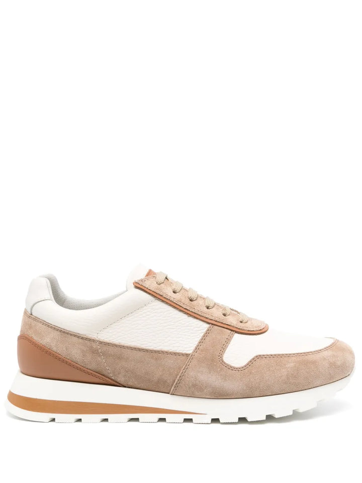 Brunello Cucinelli Panelled Leather Sneakers