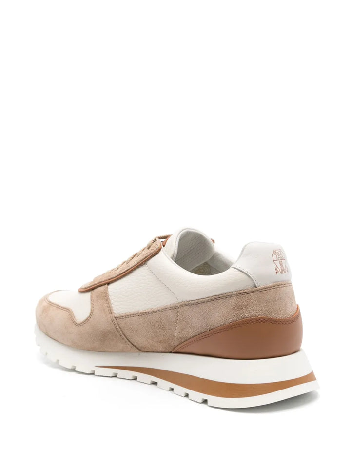 Brunello Cucinelli Panelled Leather Sneakers