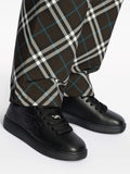 Burberry Twisted Metal Detail Leather Sneakers