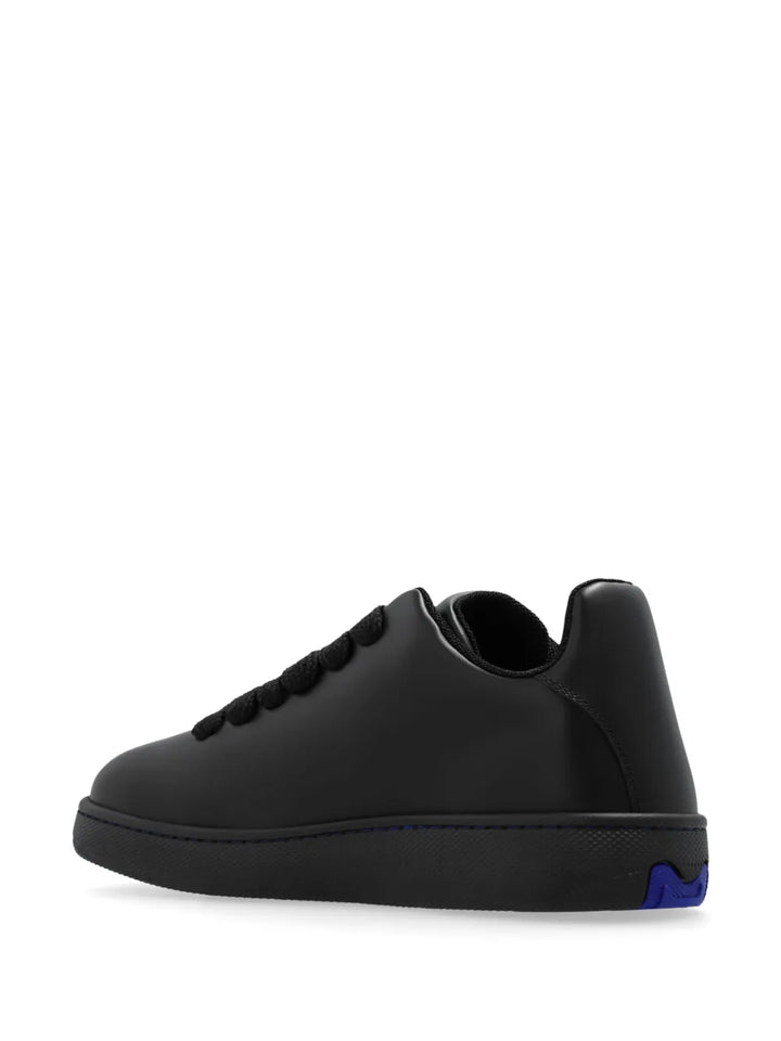 Burberry Twisted Metal Detail Leather Sneakers