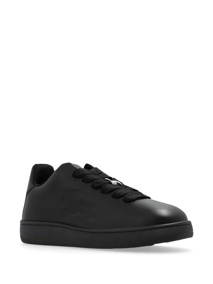 Burberry Twisted Metal Detail Leather Sneakers