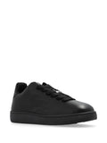 Burberry Twisted Metal Detail Leather Sneakers