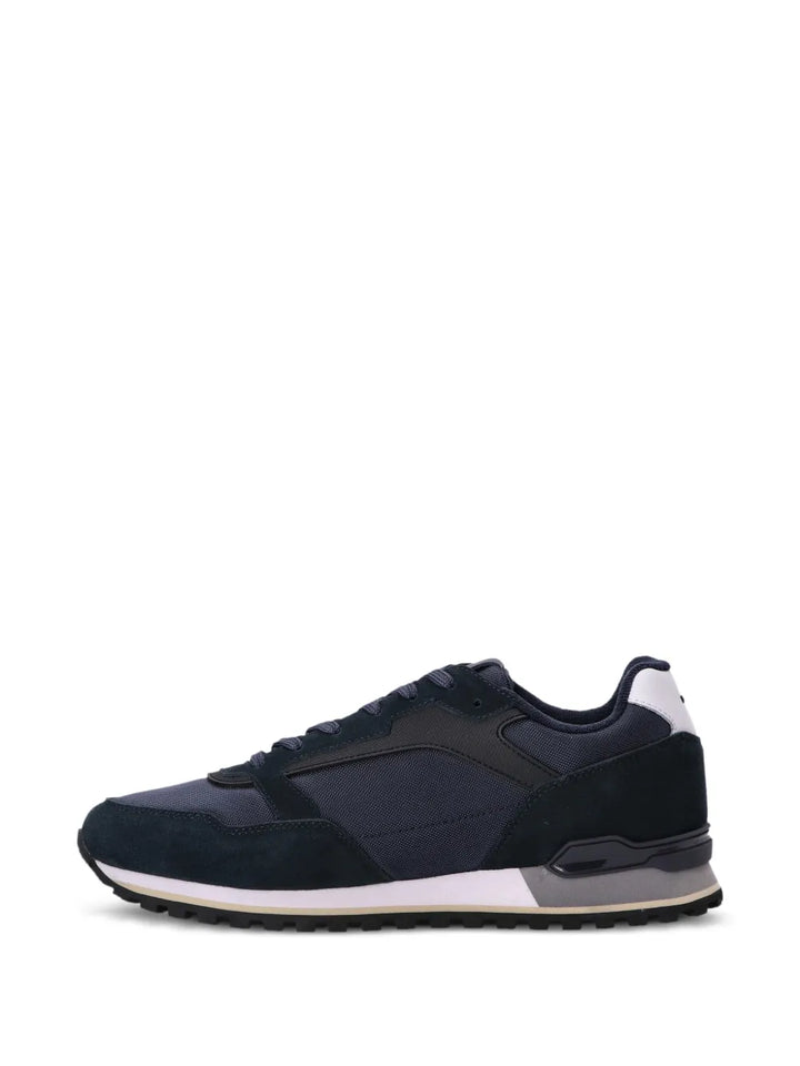 Boss Suede-Trimmed Mesh Sneakers