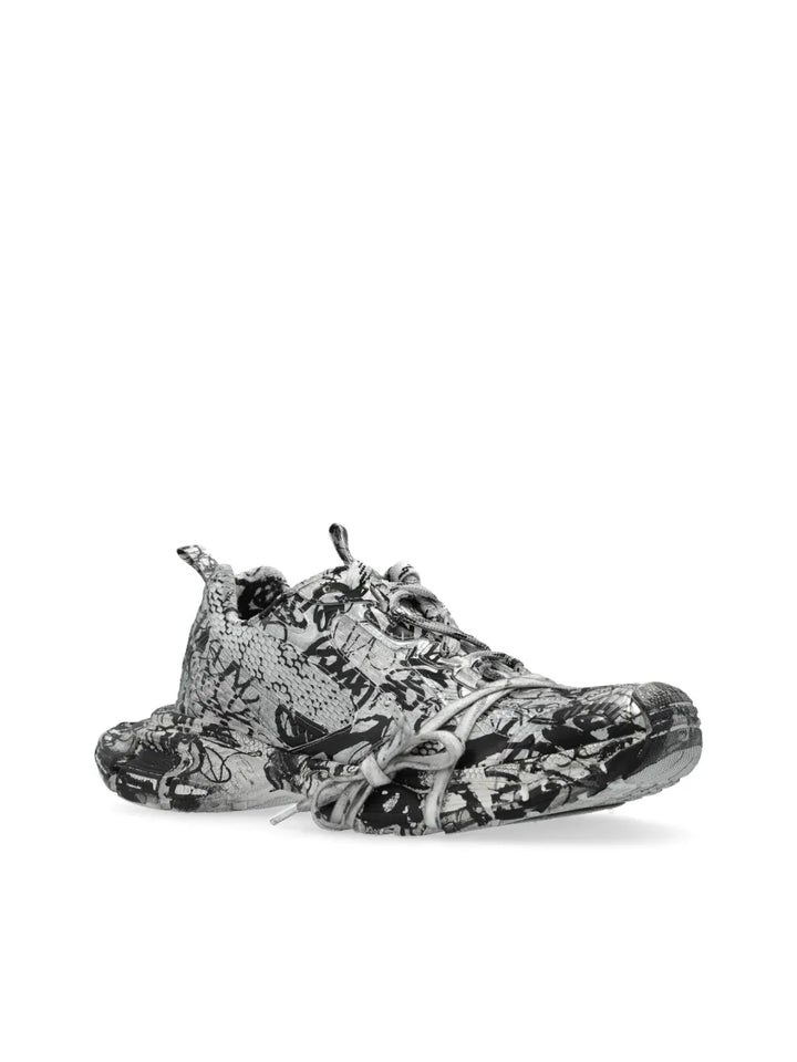 Balenciaga 3Xl Extreme Graffiti Low-Top Sneakers