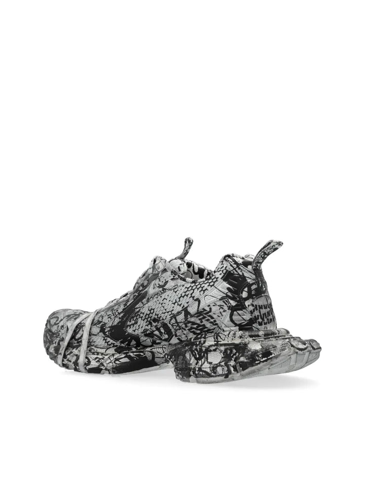 Balenciaga 3Xl Extreme Graffiti Low-Top Sneakers
