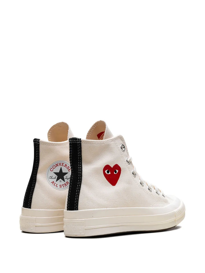 Comme Des Gar ns Play X Converse X Comme Des Gar ns Play Chuck 70 Cream Sneakers