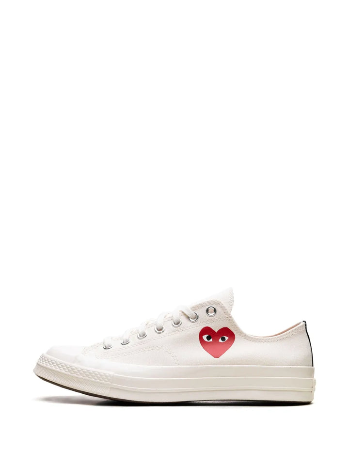 Comme Des Gar ns Play X Converse Chuck 70 Milk / Black / Red Sneakers