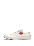 Comme Des Gar ns Play X Converse Chuck 70 Milk / Black / Red Sneakers
