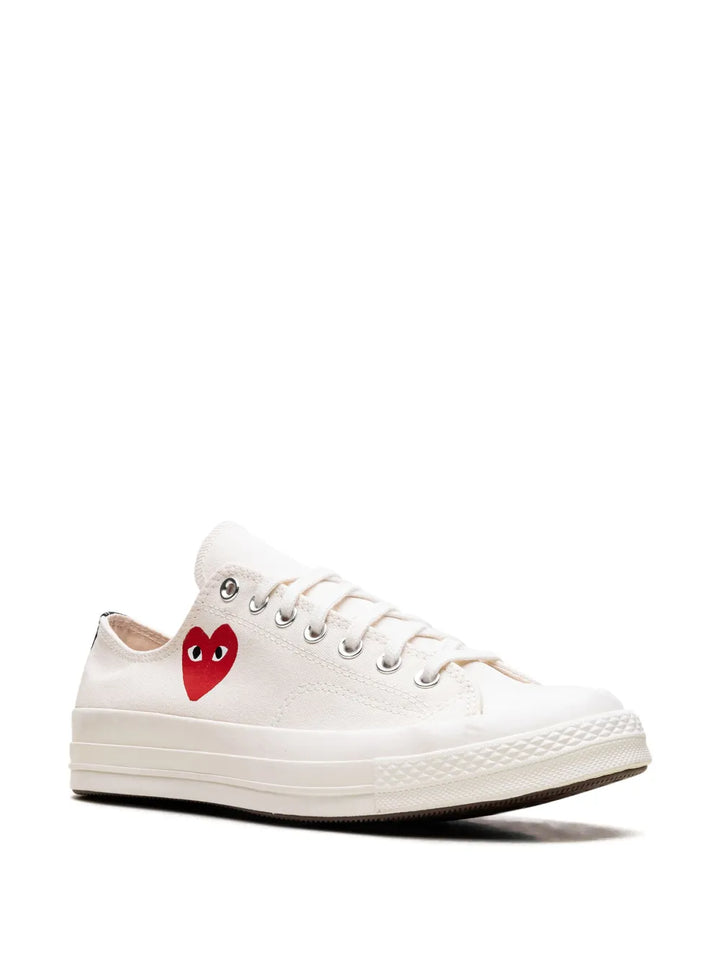 Comme Des Gar ns Play X Converse Chuck 70 Milk / Black / Red Sneakers