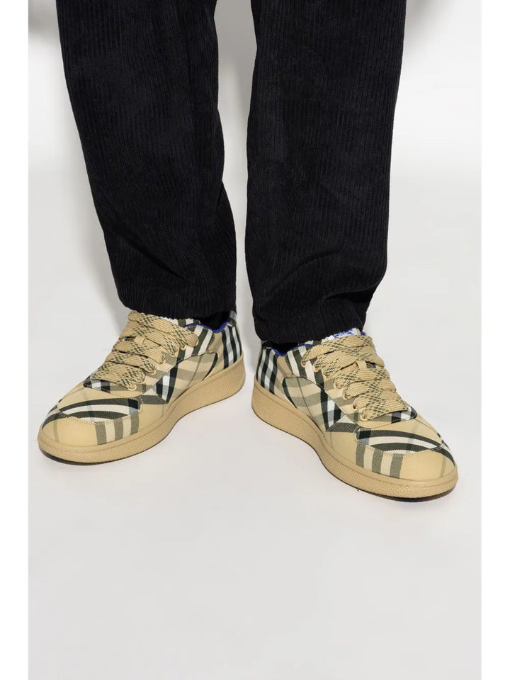 Burberry Tartan Pattern Trainers