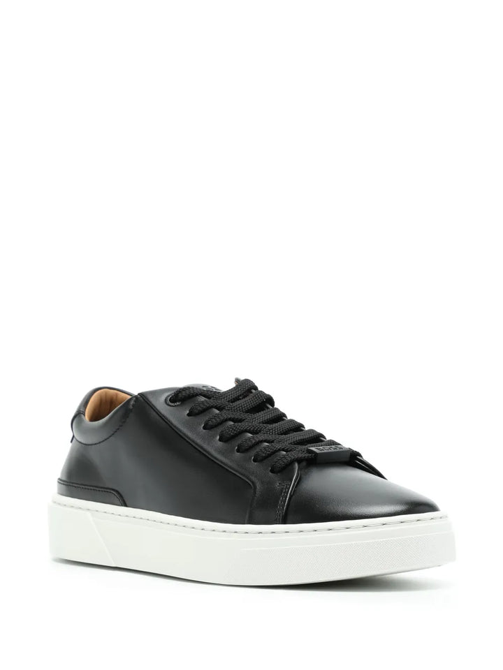 Boss Logo-Plaque Leather Sneakers