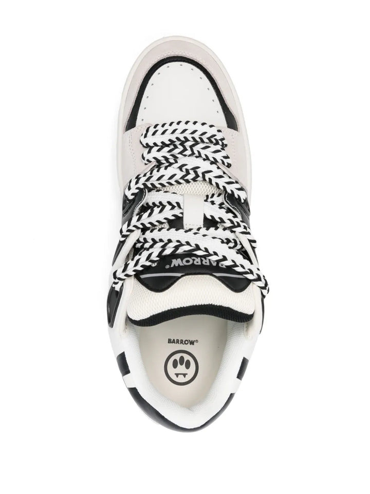 Barrow Ollie Panelled Leather Sneakers