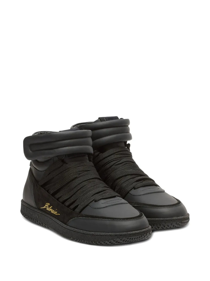 Balmain Leather-Panelled Trainers
