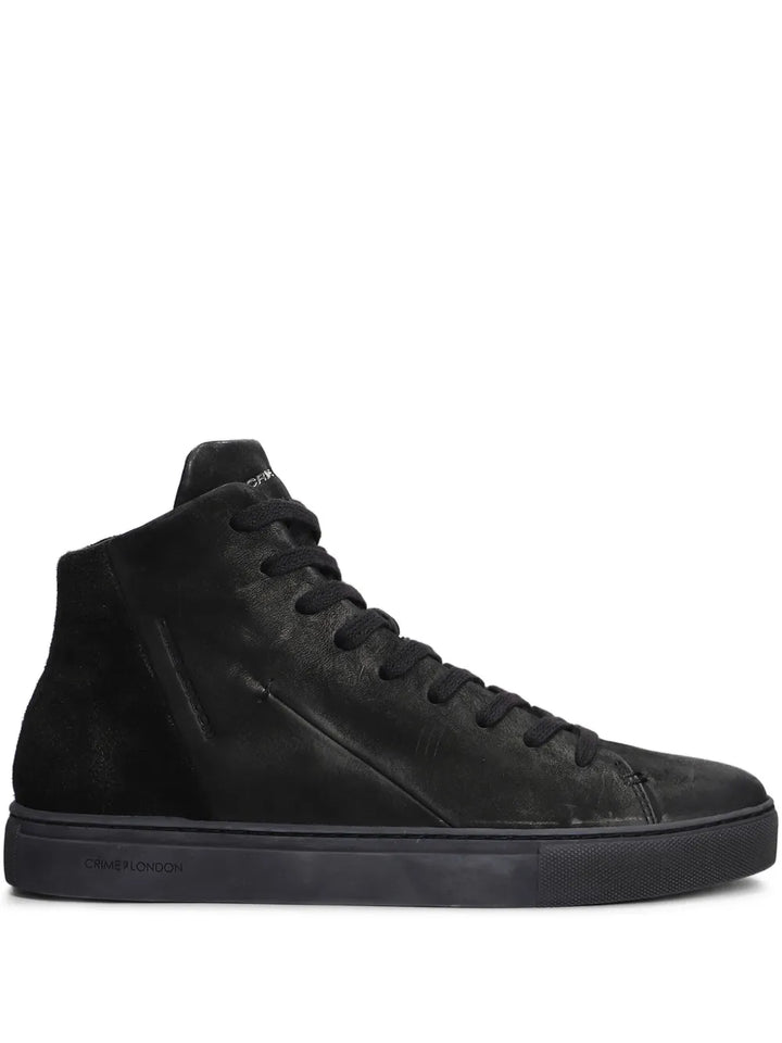 Crime London Minimal Hi-Top Sneakers