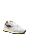 Autry Reelwind Low Sand Cracked Leather And Nylon Sneakers