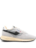 Autry Reelwind Low Sand Cracked Leather And Nylon Sneakers