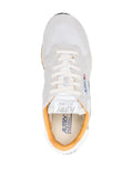 Autry Reelwind Low Sand Cracked Leather And Nylon Sneakers