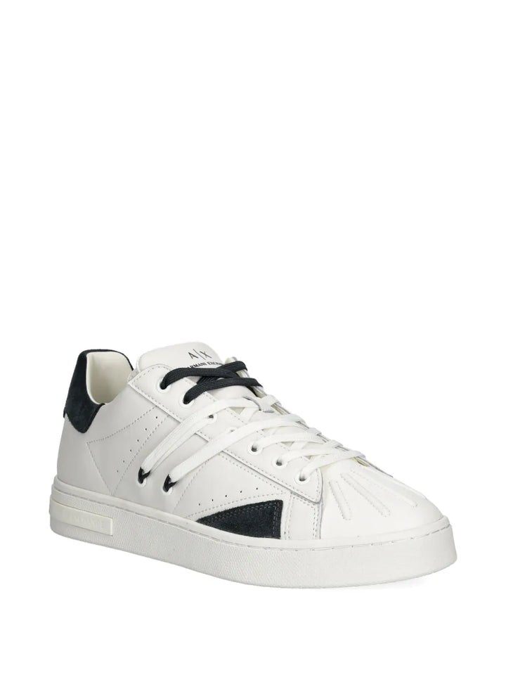 Armani Exchange Leather Panelled Trainers