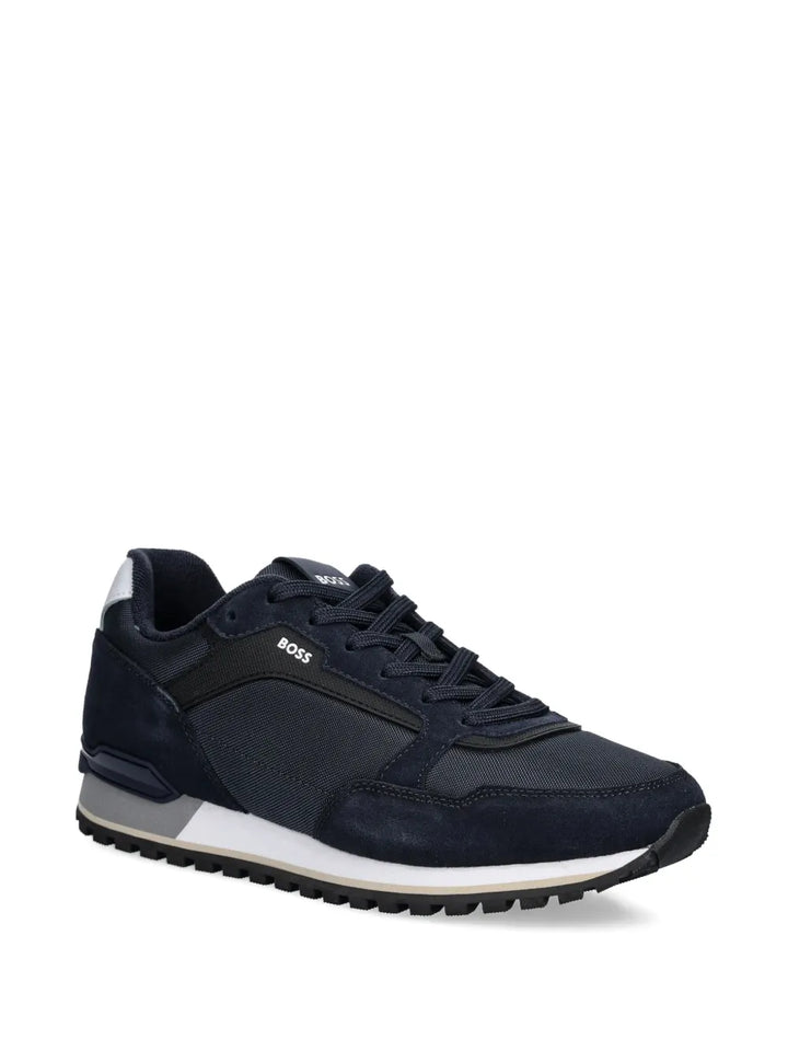 Boss Parkour Suede-Panelled Sneakers
