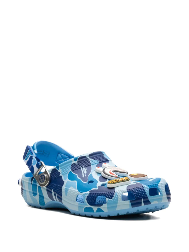 Crocs X A Bathing Ape Clog Blue Camo Sneakers
